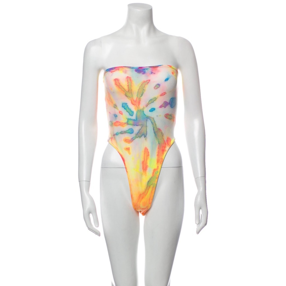Emma & Sam tie dye print bodysuit multicolor